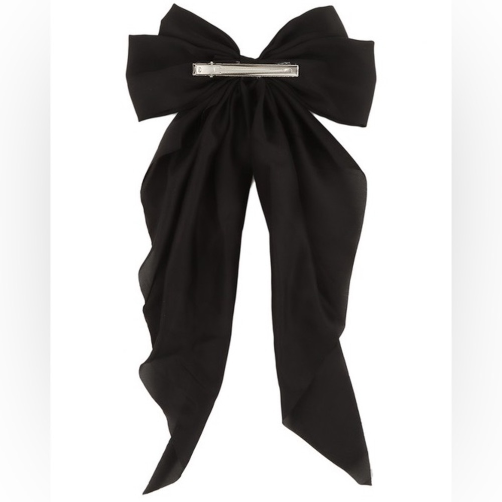 Black Bow Hair Pin - Picture 3 of 10